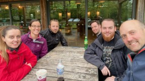 The A Digital team at Sizergh Castle cafe