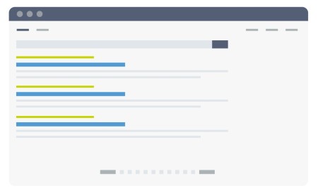 Search results wireframe